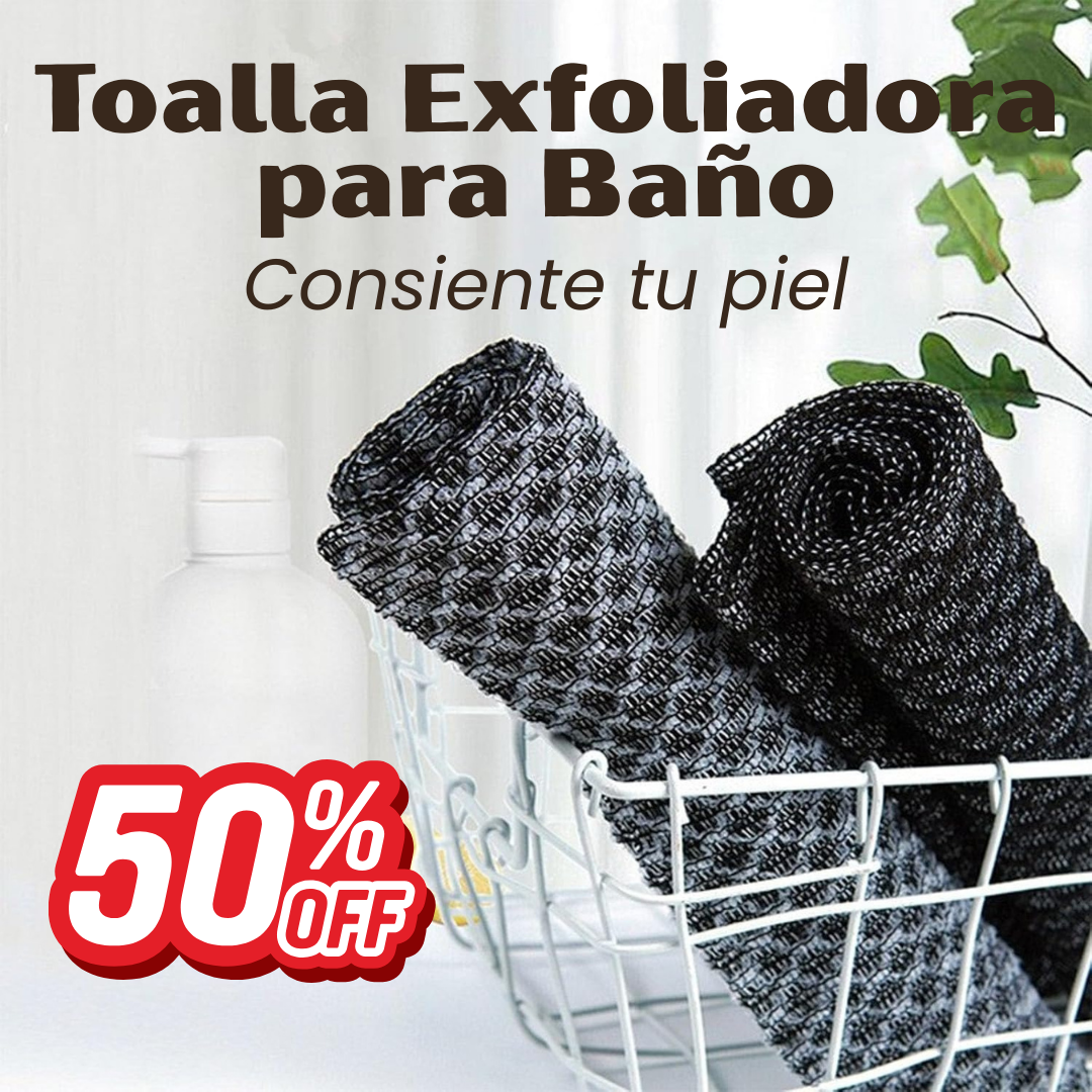 Toalla Exfoliadora para Baño 2x1