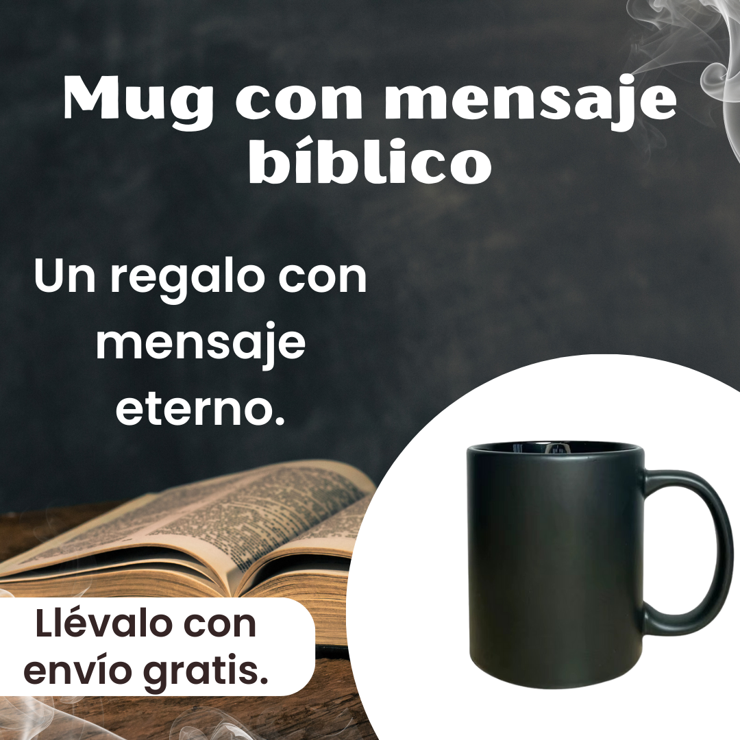 Mug con mensaje bíblico escondido