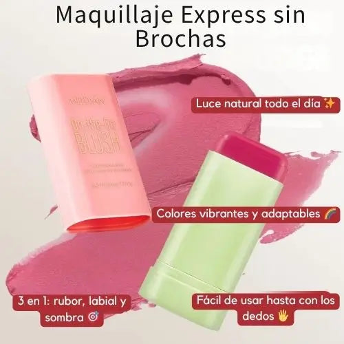 SoftGlow 3 en 1 - Para labios, mejillas y ojos