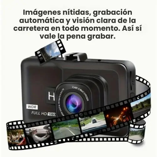 Cámara HD para Carro- Graba de Día y Noche