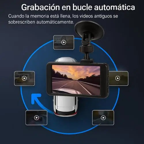 Cámara HD para Carro- Graba de Día y Noche
