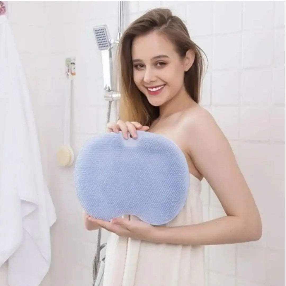 Fregador de pies y espalda para ducha, cojín de masaje 2x1