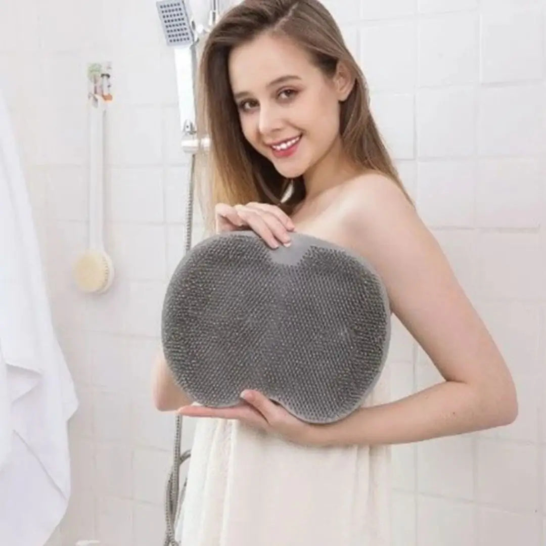 Fregador de pies y espalda para ducha, cojín de masaje 2x1