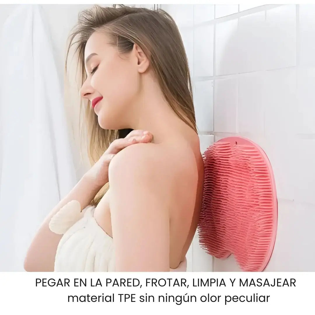 Fregador de pies y espalda para ducha, cojín de masaje 2x1