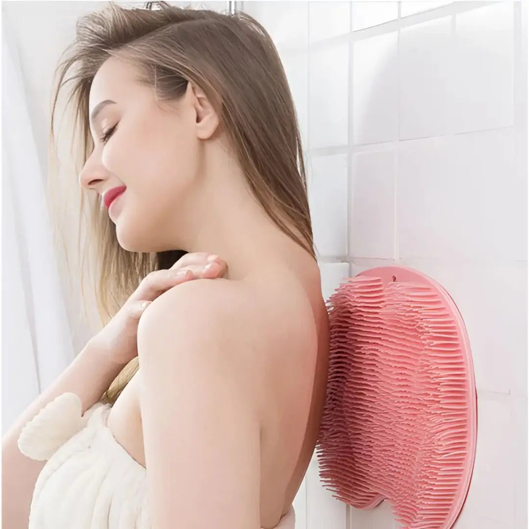 Fregador de pies y espalda para ducha, cojín de masaje 2x1