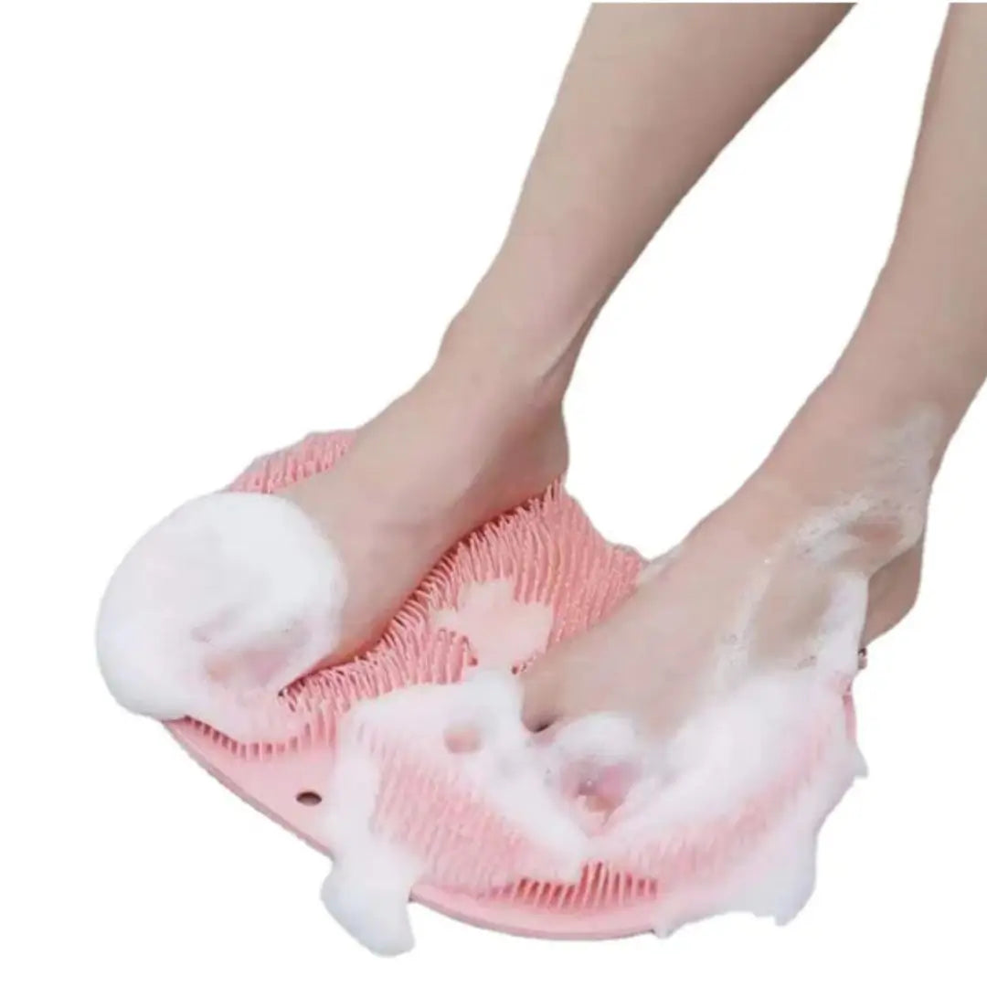 Fregador de pies y espalda para ducha, cojín de masaje 2x1