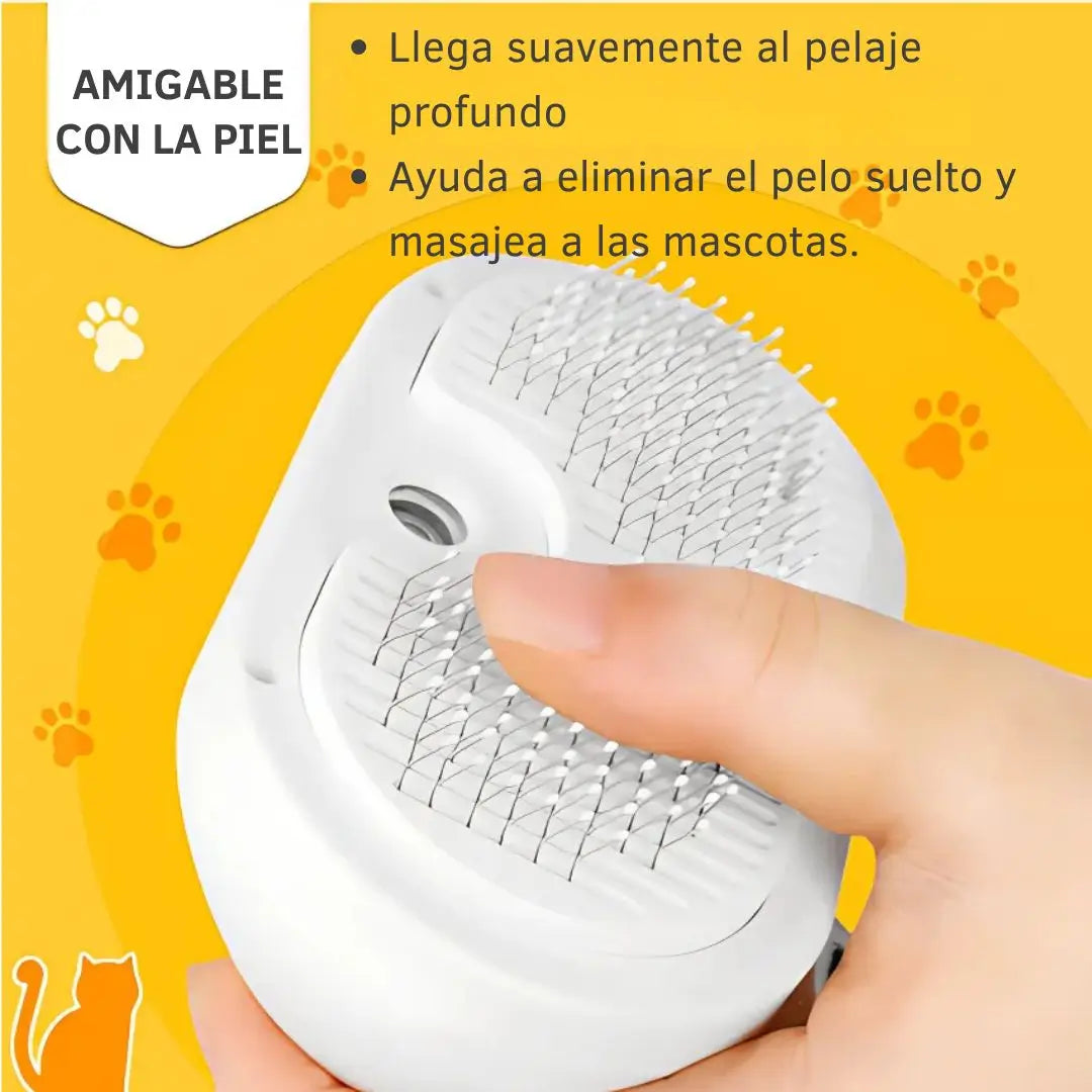 Cepillo a Vapor para Mascotas – Limpieza Fácil y sin Estrés