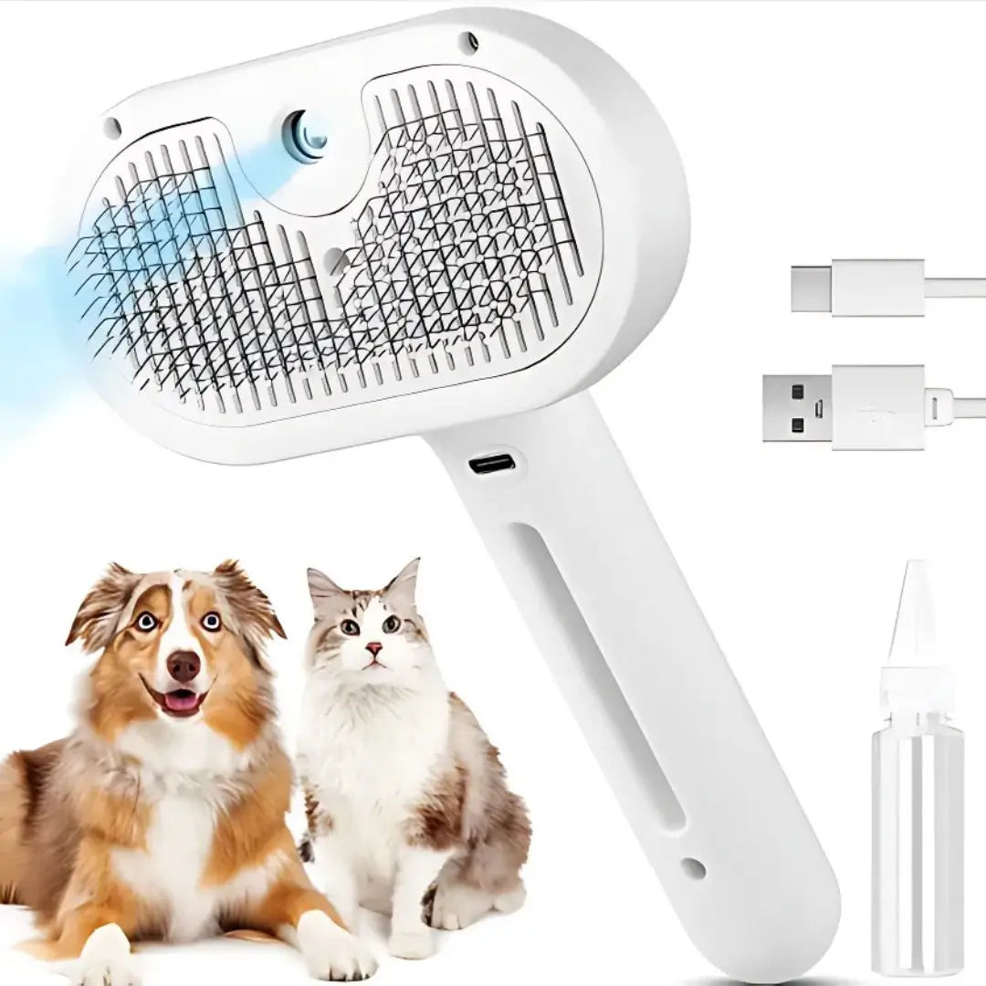 Cepillo a Vapor para Mascotas – Limpieza Fácil y sin Estrés