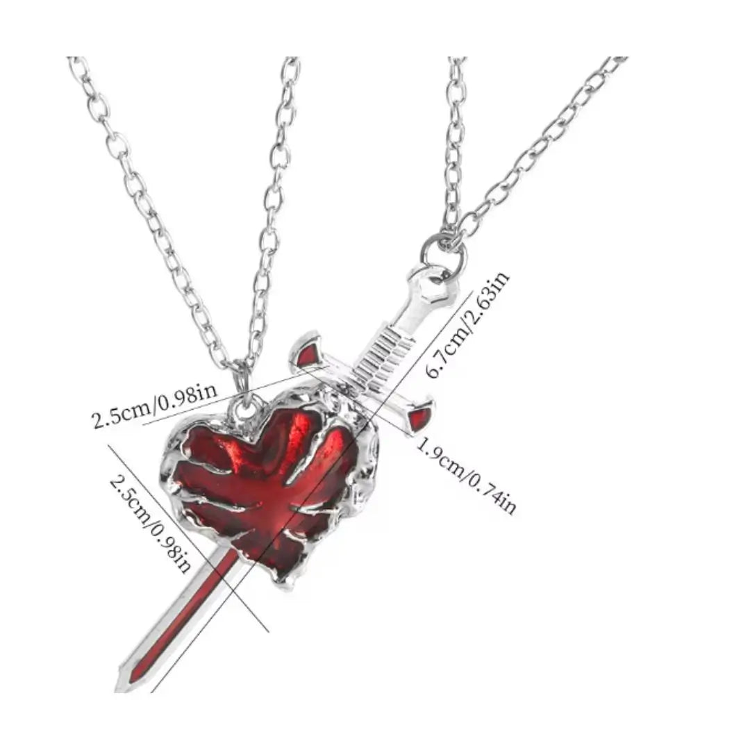Enlace Eterno Collar Corazón Espada
