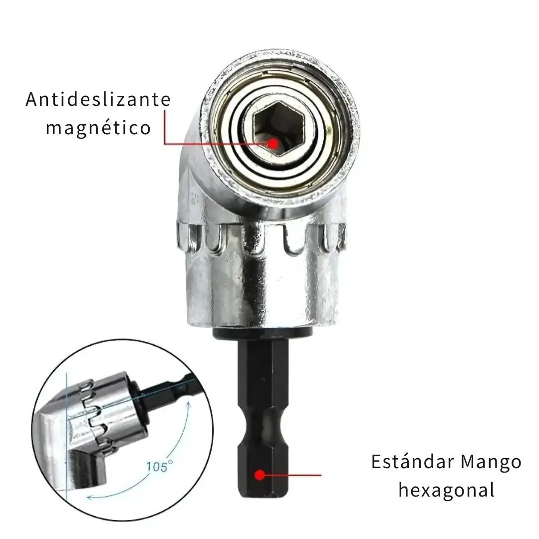 Destornillador angular de 105° Multiuso 2x1