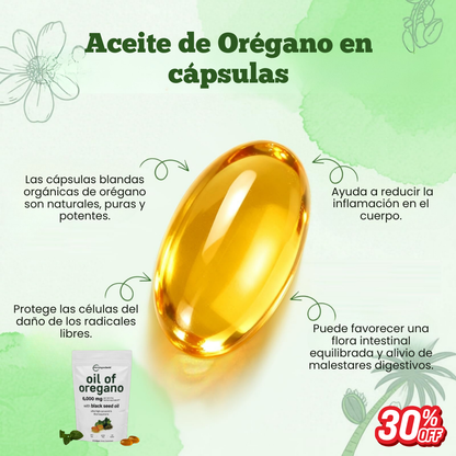Aceite de orégano en capsulas x 300 TT