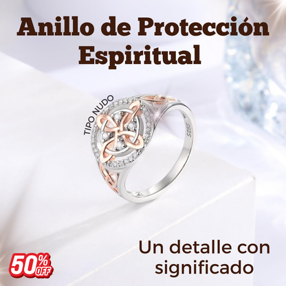 Anillo de protección espiritual tipo nudo