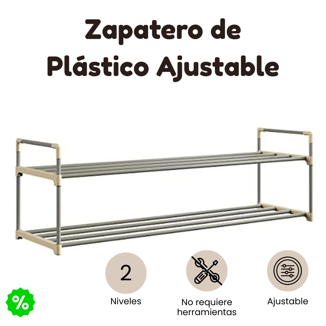 Zapatero de Plástico Ajustable 2X1