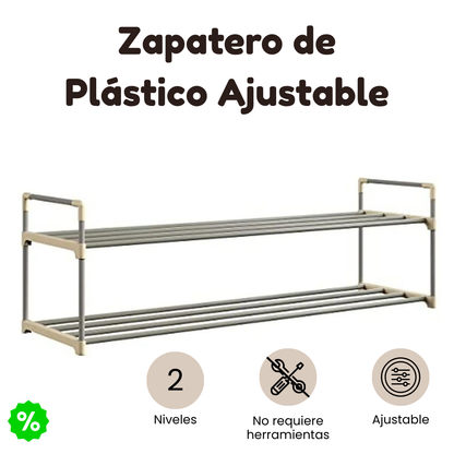 Zapatero de Plástico Ajustable 2X1