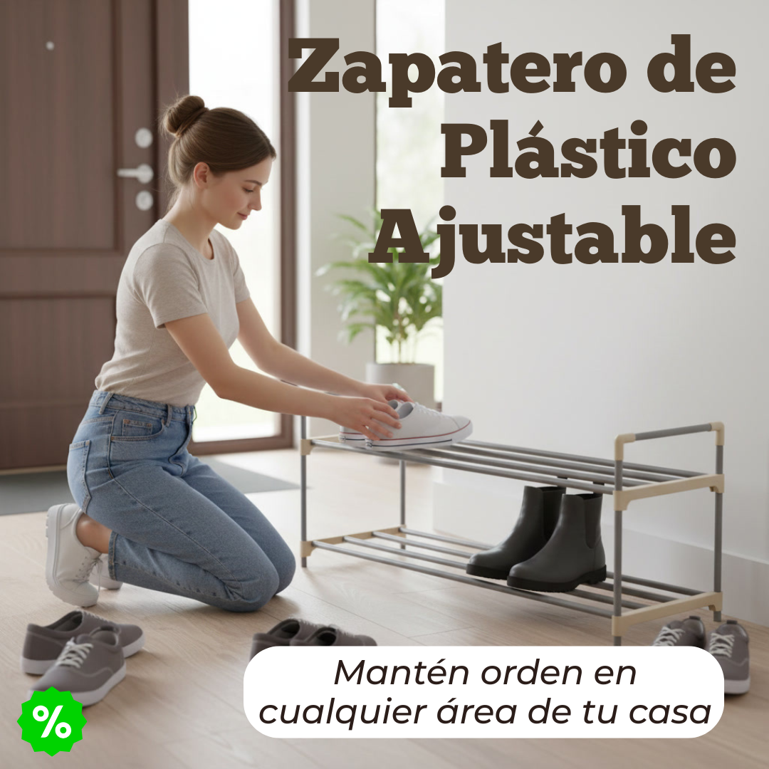 Zapatero de Plástico Ajustable 2X1