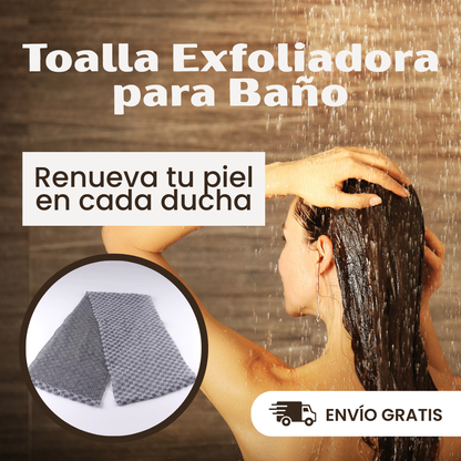 Toalla Exfoliadora para Baño 2x1