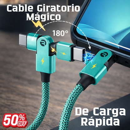 CABLE GIRATORIO MAGICO DE CARGA RAPIDA