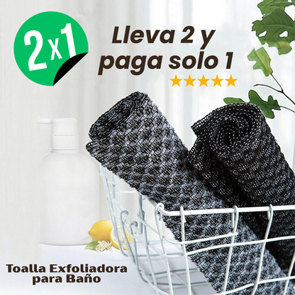 Toalla Exfoliadora para Baño 2x1
