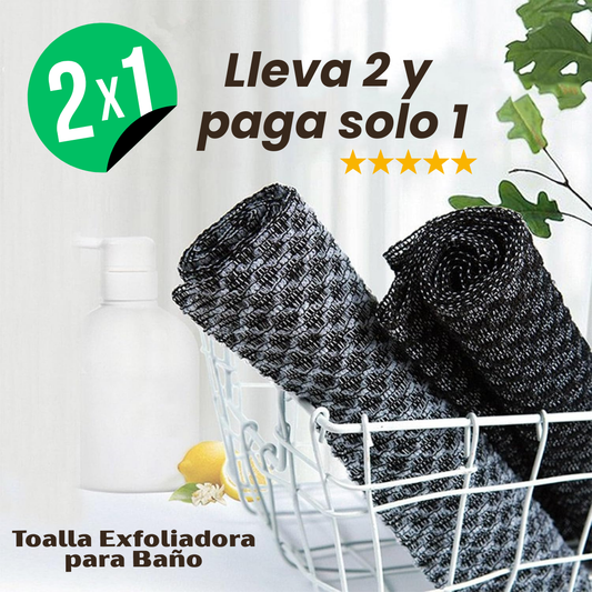 Toalla Exfoliadora para Baño 2x1