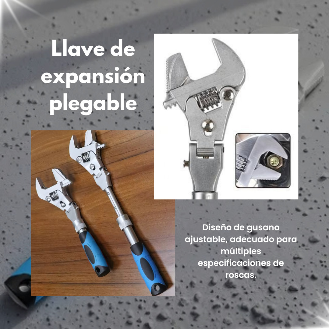 LLAVE DE EXPANSION PLEGABLE 5 EN 1