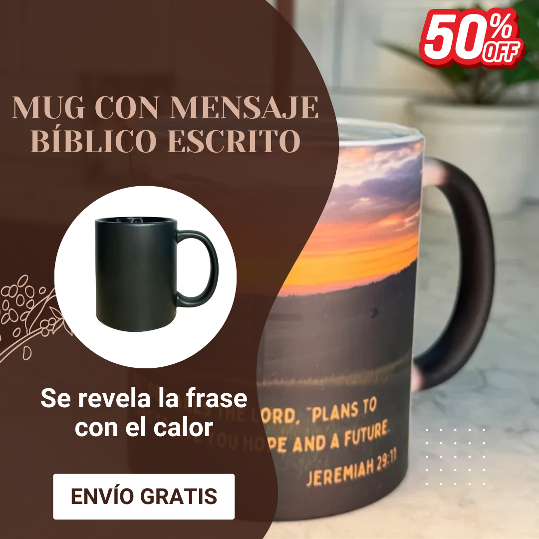 Mug con mensaje bíblico escondido