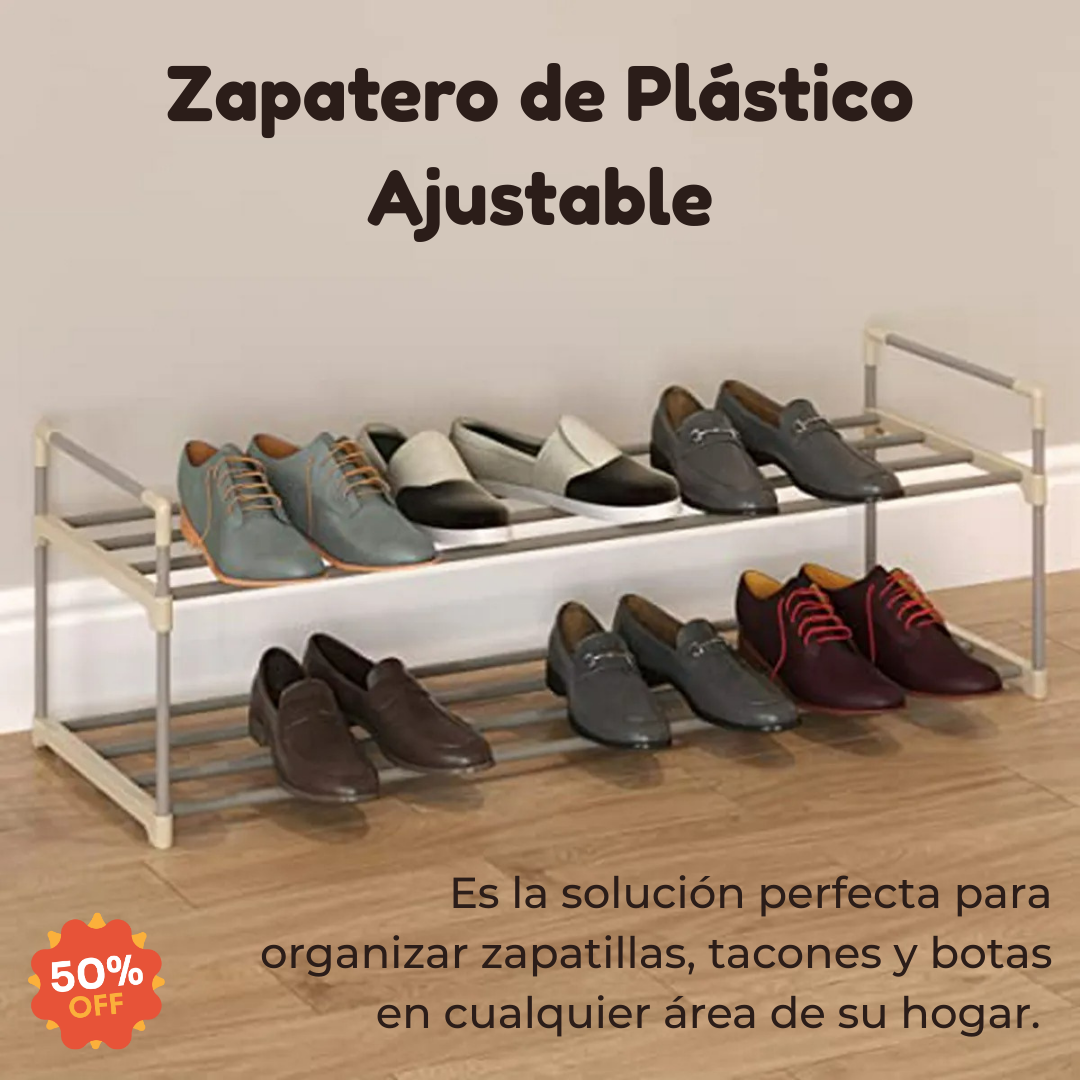 Zapatero de Plástico Ajustable 2X1
