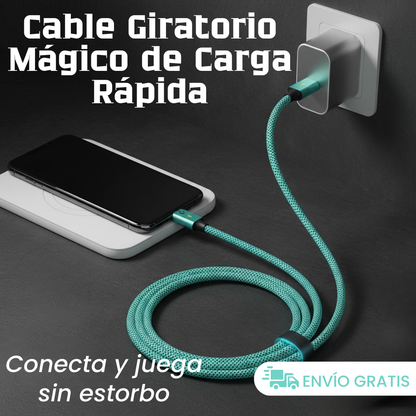 CABLE GIRATORIO MAGICO DE CARGA RAPIDA