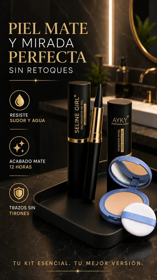 Combo Polvo Stay Matte Pro + Delineador de Ojos Tipo Labial