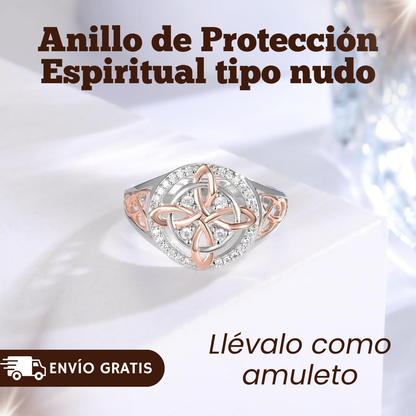 Anillo de protección espiritual tipo nudo