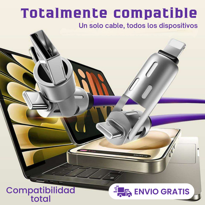 CARGADOR USB 4 EN 1 CARGA RAPIDA