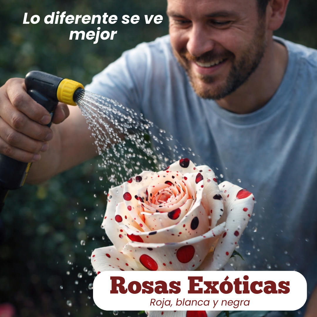 Semillas Rosa Exótica Roja, Blanca y Negra