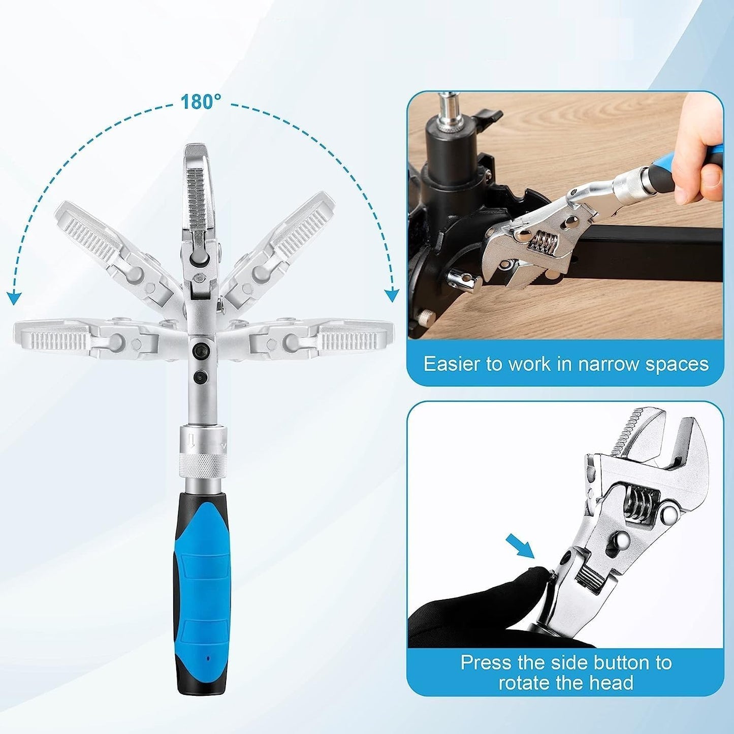 LLAVE DE EXPANSION PLEGABLE 5 EN 1