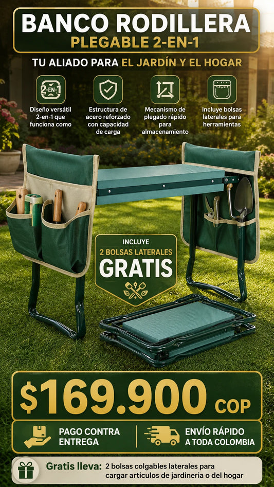 Banco Rodillera Plegable Para Tareas del Hogar
