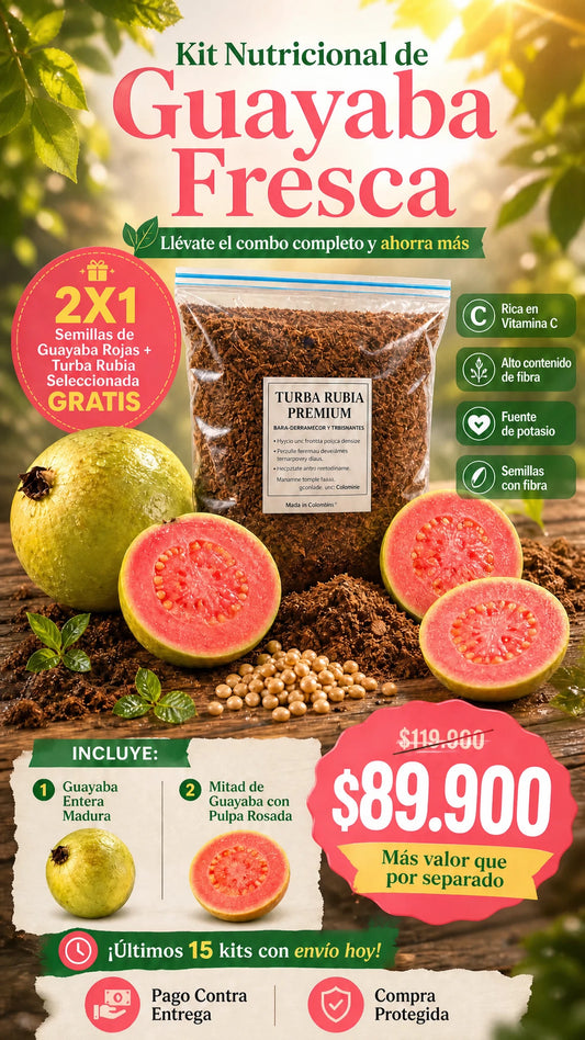 Combo Semillas de Guayaba + Turba Seleccionada
