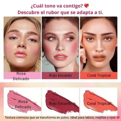 SoftGlow 3 en 1 - Para labios, mejillas y ojos