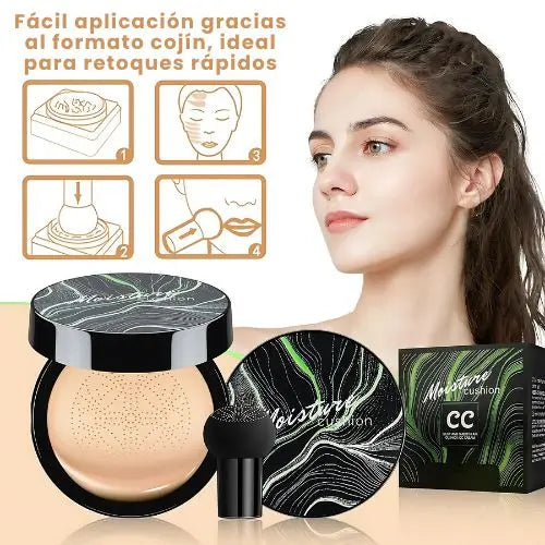 Base Moisture Cushion - Alta Cobertura Fresca y Ligera