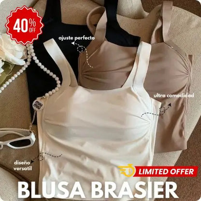 Confort Frescura & Estilo 2en1 -Blusa Sujetador (Brasier Integrado)