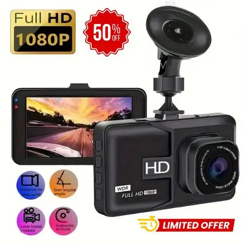 Cámara HD para Carro- Graba de Día y Noche