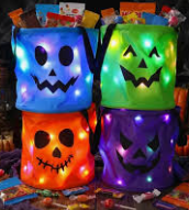 Bolsa de dulces de Halloween con luz LED