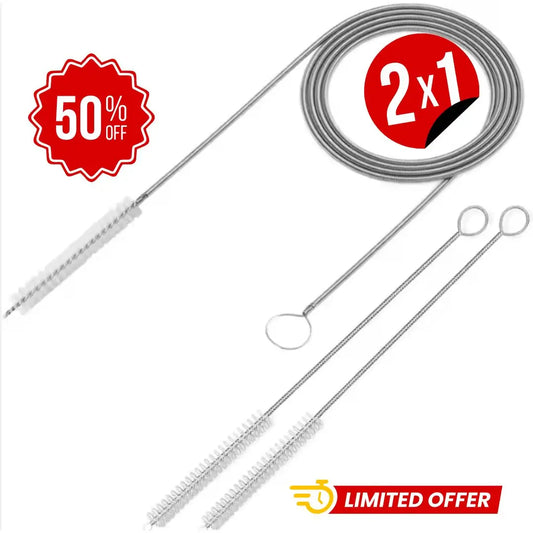 HydroClean Brush 2x1 –  Limpia y Previene atascos en Desagües y Drenajes