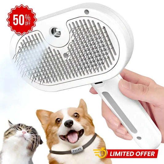 Cepillo a Vapor para Mascotas – Limpieza Fácil y sin Estrés