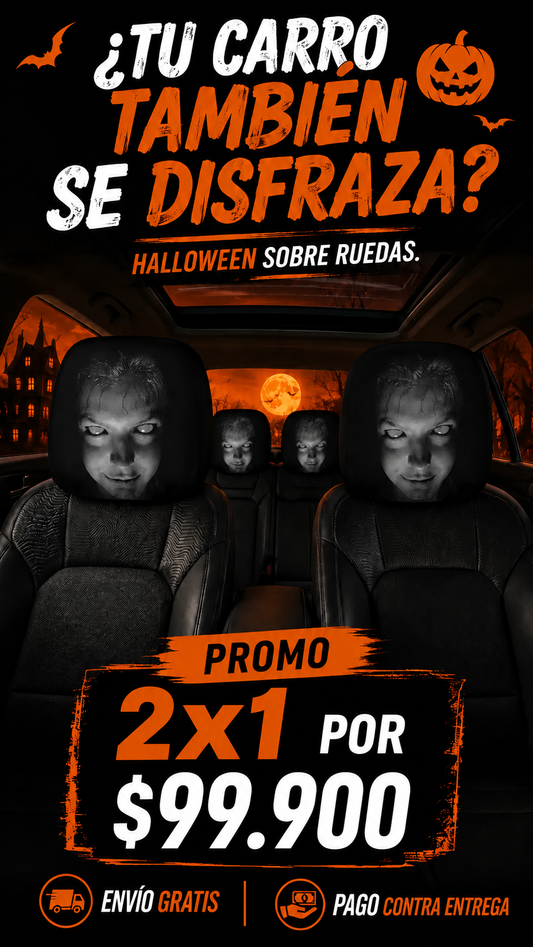 Funda de Halloween para reposacabezas