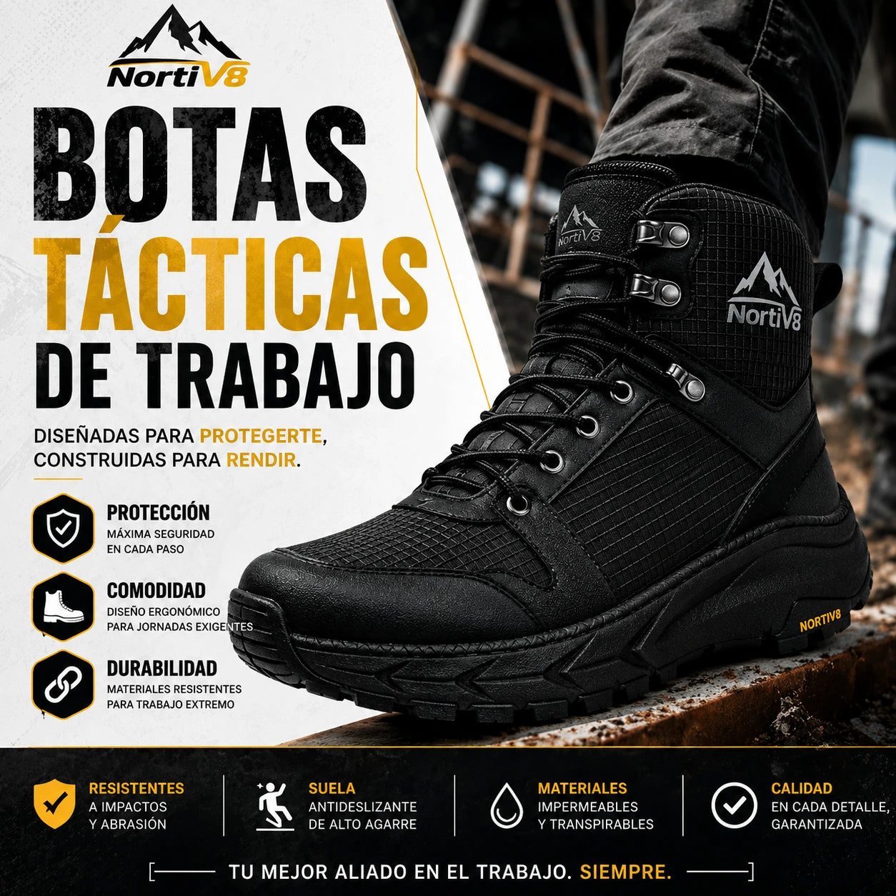 Botas Tácticas de Trabajo V8