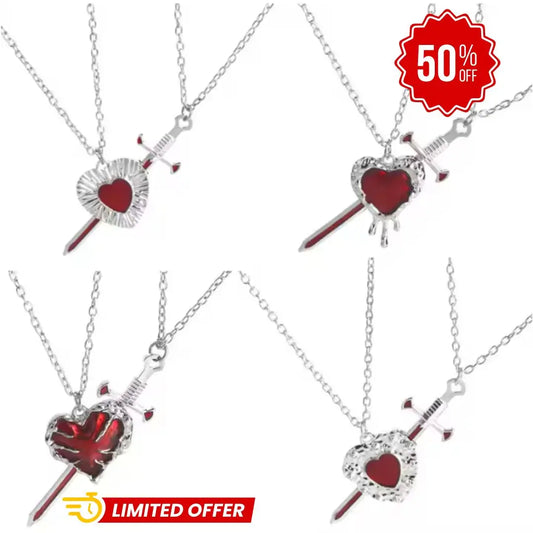 Enlace Eterno Collar Corazón Espada