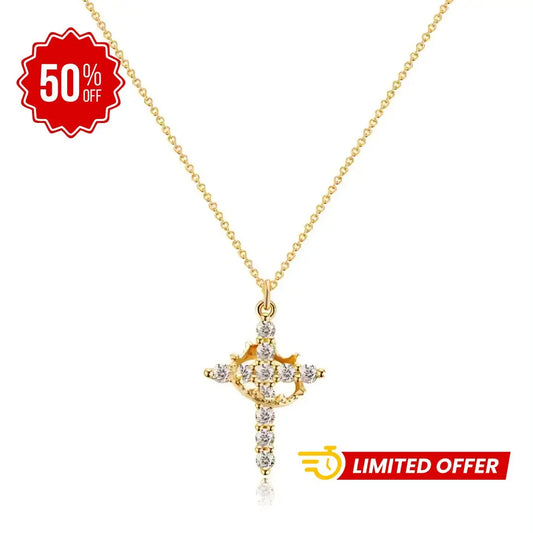 Collar Cruz & Corona Fuerza y Elegancia