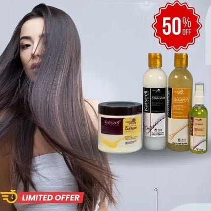 Rutina Karseell Completa: Shampoo, Acondicionador, Mascarilla y Aceite