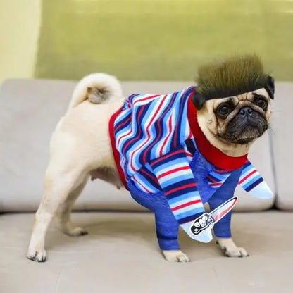 Estilo Pawlloween - Disfraz de Chucky para Perritos