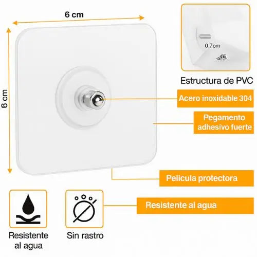 Pega Fácil Hooks – Instala en Segundos, Organiza al Instante Pack x 20 unidades