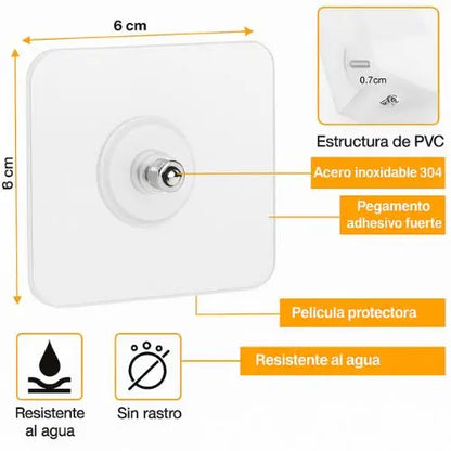 Pega Fácil Hooks – Instala en Segundos, Organiza al Instante Pack x 20 unidades