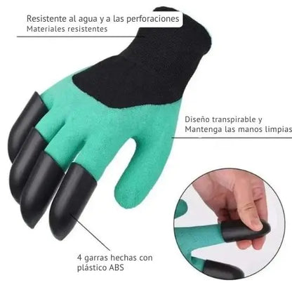 2x1 Guantes EasyGarden Con Garra Para Jardinería